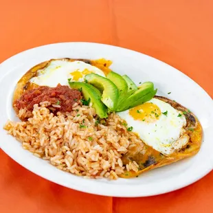 a plate of mexican food