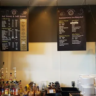 Check out those beverage menus!