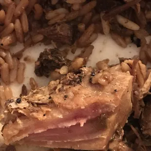 This is what the meat looked like. Hard to chew and stringy and extremely salty