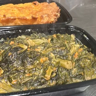Five Coco Greens and Macaroni Pie