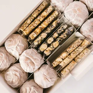 a box of donuts and pastries