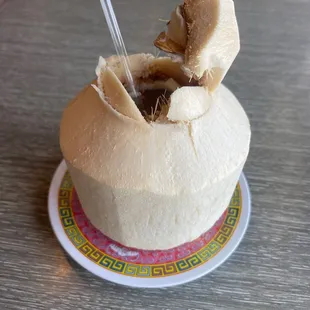 Young coconut they call it "coconut water"