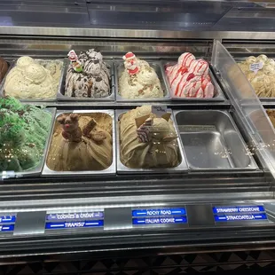 a variety of gelatos