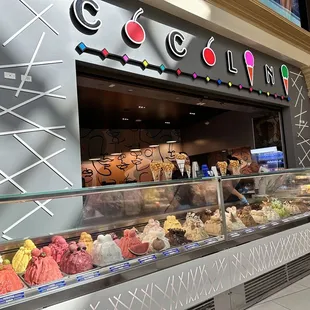 an ice cream shop in a mall