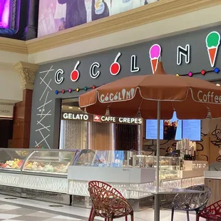 the interior of a coffee shop