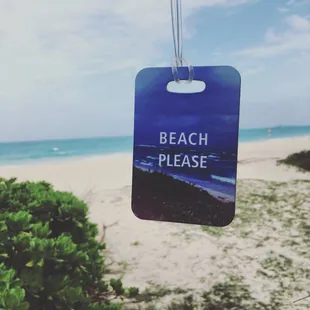 Beach Please bag tag.