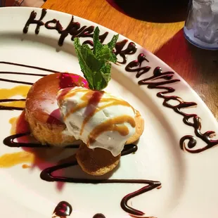 If it's your birthday, they'll make you a special birthday flan.