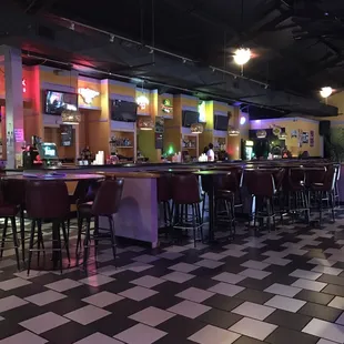 Lots of seating, but even more open space- def designed to be a bar with a couple tacos