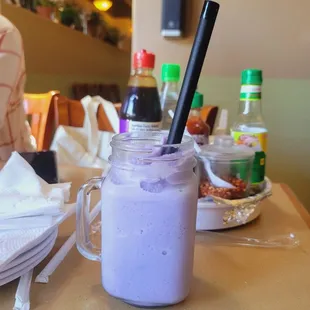 Taro Slush drink.