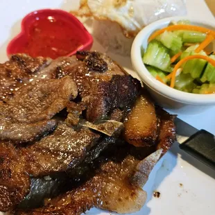 porkchop rice plate $15.95..