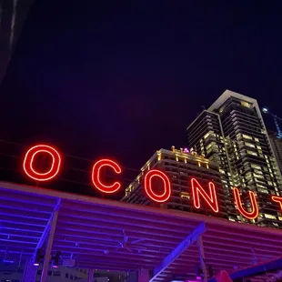 the neon sign for the restaurant