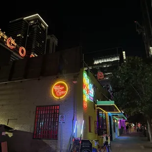 Walking up - can hear the music from the street!