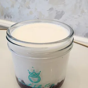 Black rice coconut jelly