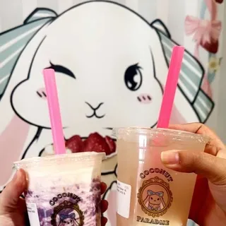 D1. Fresh Coconut Water W. Fresh Coconut Meat. Crystal Boba. Coconut Water Jelly