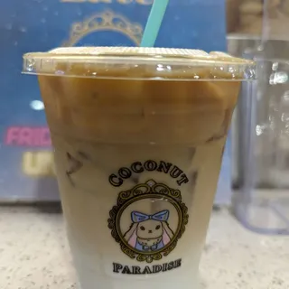 D5. Dirty Coconut Milk Creme Brulee W. Boba & Sago