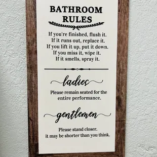 Restroom signage