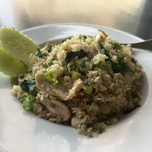 Basil Fried Rice with Pork