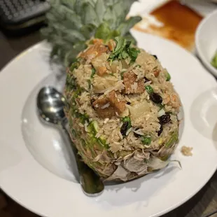 a pineapple and rice dish