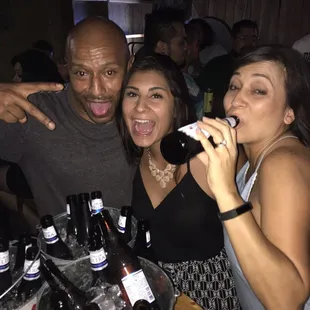 a group of people at a party