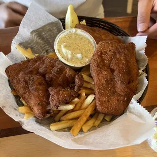 My boyfriend&apos;s fish and chips