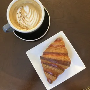 Christmas Cookie Latte and Raspberry Croissant