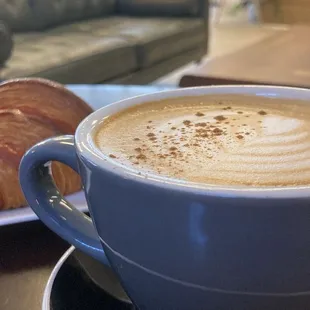Christmas Cookie Latte and Raspberry Croissant