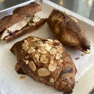 two pastries on a tray