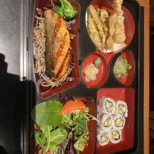 Salmon bento box