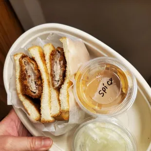 Pork cutlet katsu sando