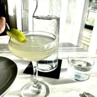 a cocktail in a coupe glass