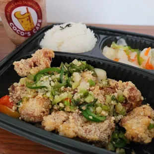 a meal in a plastic container