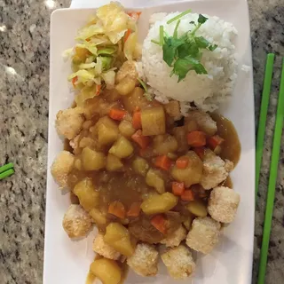Curry Fried Tofu With Rice