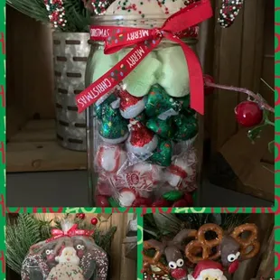 Christmas Candies and Confection Jars