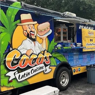 The truck all set up and ready to go.