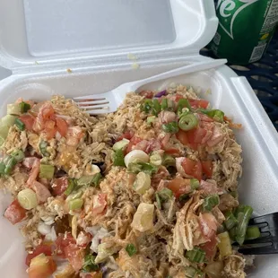 Bang bang chicken tostones....not very good