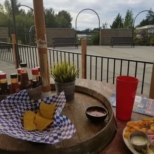 Great patio, not crowded, not noisy.