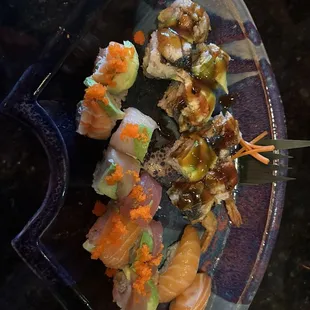 Rainbow roll &amp; dragon roll