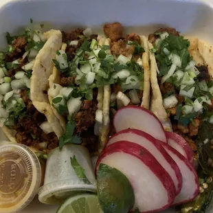 Delicious homemade tortillas tacos