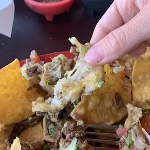 Cheese from the nachos