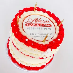 Custom Vintage Logo Cake.