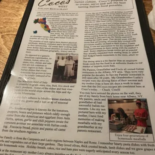 information about the restaurant