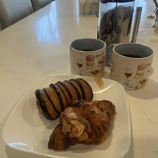 At home with our croissants