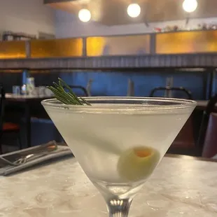 Rosemary Olive Oil Martini