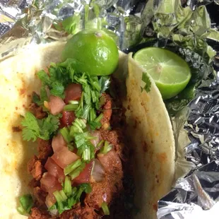 Al pastor taco (my favorite).