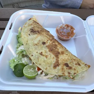 Shrimp quesadilla