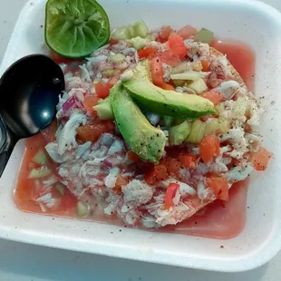 Crab Tostada at La Palma.