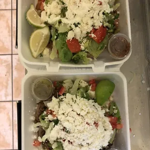 two containers of food