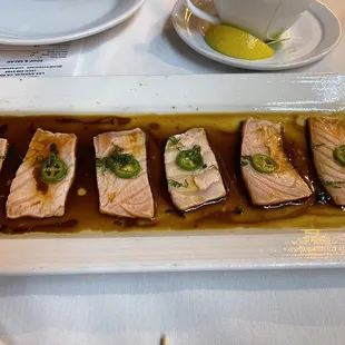 Salmon Carpaccio with Yuzu Soy