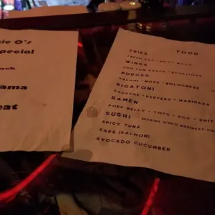 Menus a bit messy but great prices!