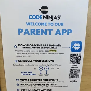 App info - schedule sessions!
